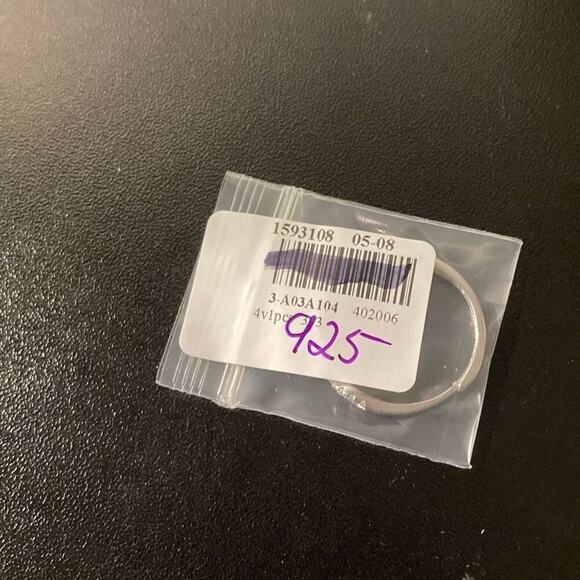 925 sterling silver ring cz stone twist adjustable - Picture 9 of 9